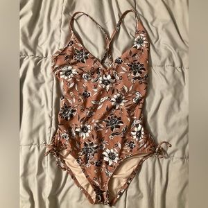 Kona Sol floral one piece swimsuit